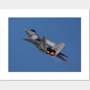 F-22 Raptor Afterburner Climb and Vapor Posters and Art